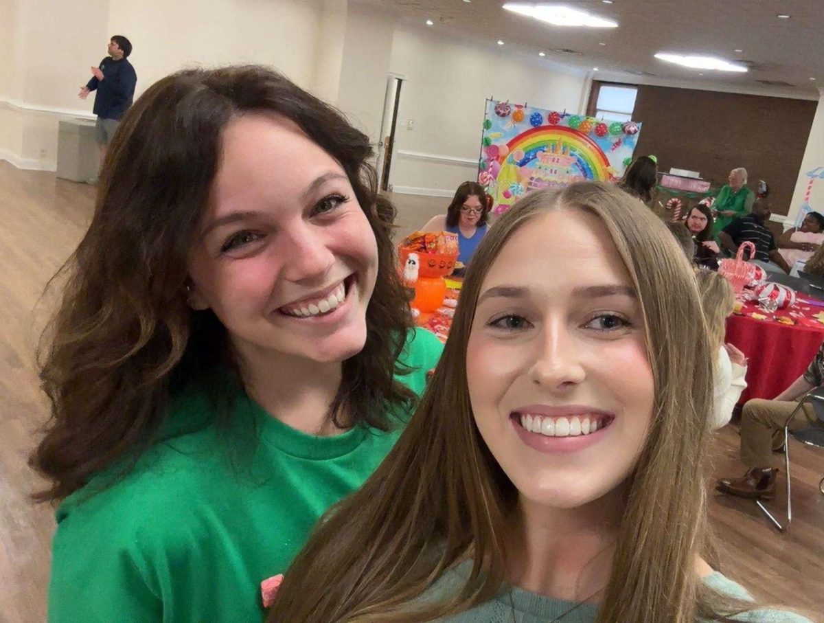 Hannah McCorkle (left) and Tayler Poe (right) at their RA Banquet in April. (Courtesy of Tayler Poe).