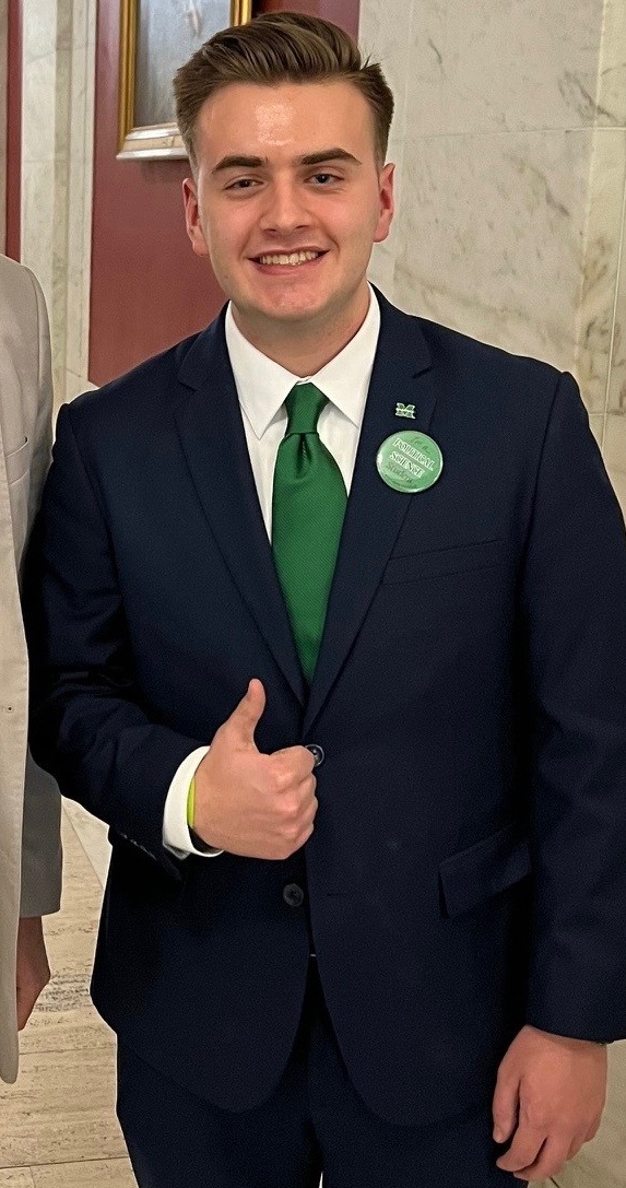 Caleb Ferguson is pictured attending Marshall Day at the Capitol in Charleston on March 4, 2025. (Courtesy of Caleb Ferguson)