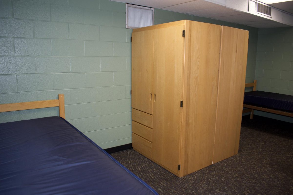Study rooms in Twin Towers are now fully furnished as temporary dorm rooms. 