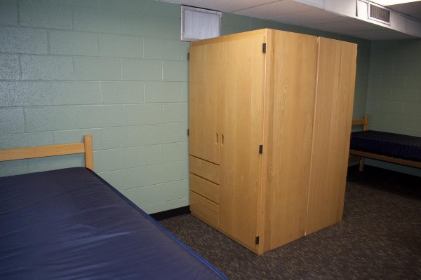 Study rooms in Twin Towers are now fully furnished as temporary dorm rooms. 