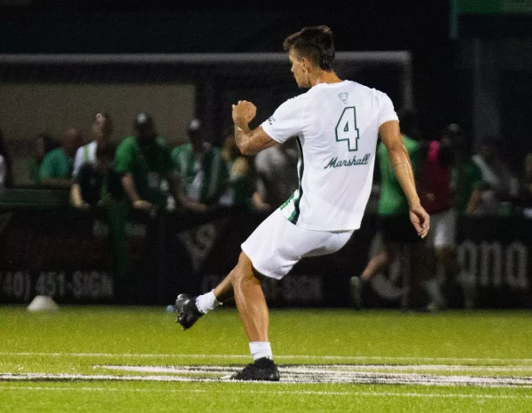 Thiago Apolinario scores twice as men’s soccer draws 2-2 with High Point. (Courtesy of HerdZone)
