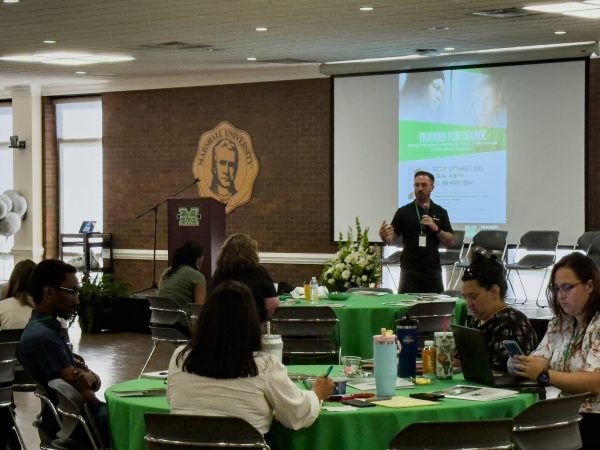 Tony Hoffman, former BMX athlete, spoke at the “Training for Change” provider conference. 