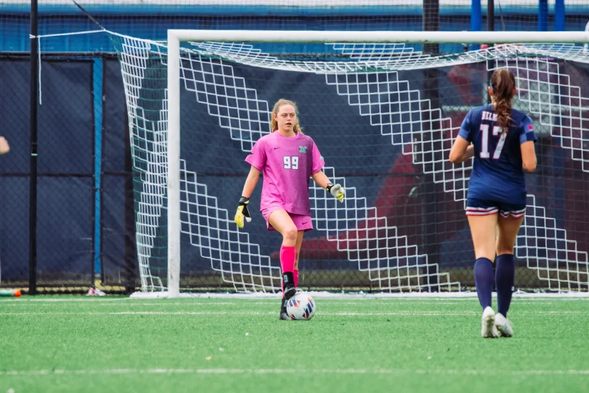 Goalkeeper Alexis Wolgemuth delivered five saves to keep the Herd at a draw. (Courtesy of HerdZone)