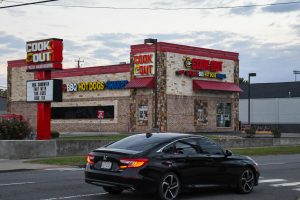 Cook Out offers a variety of American-style fast food.