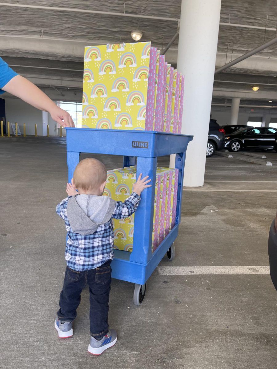 Dakota Martin’s son frequently assists with the delivery of the NICU care packages. (Courtesy of Dakota Martin)