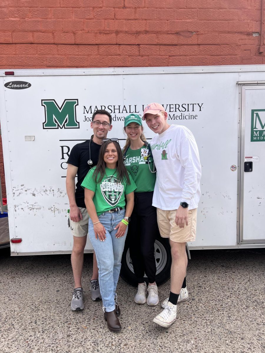MMO’s core team consists of four fourth-year medical students. L to R: Jake Peterson, Claire Soucier, Kara Piechowski, and Will Snider (Courtesy of Will Snider)