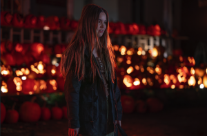 Landry Bender, as Olivia, appears in a scene filmed at the Pumpkin House in Kenova. (Courtesy of Erik Bloomquist)