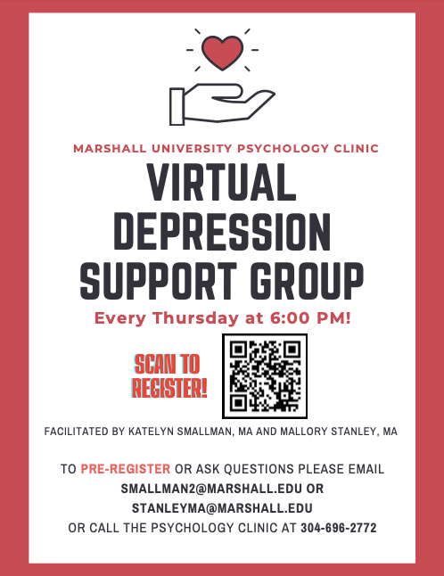 Marshall Psychology Clinic provides students with free resources to learn healthy coping skills through a new therapy group. (Courtesy of Marshall University Psychology Clinic)