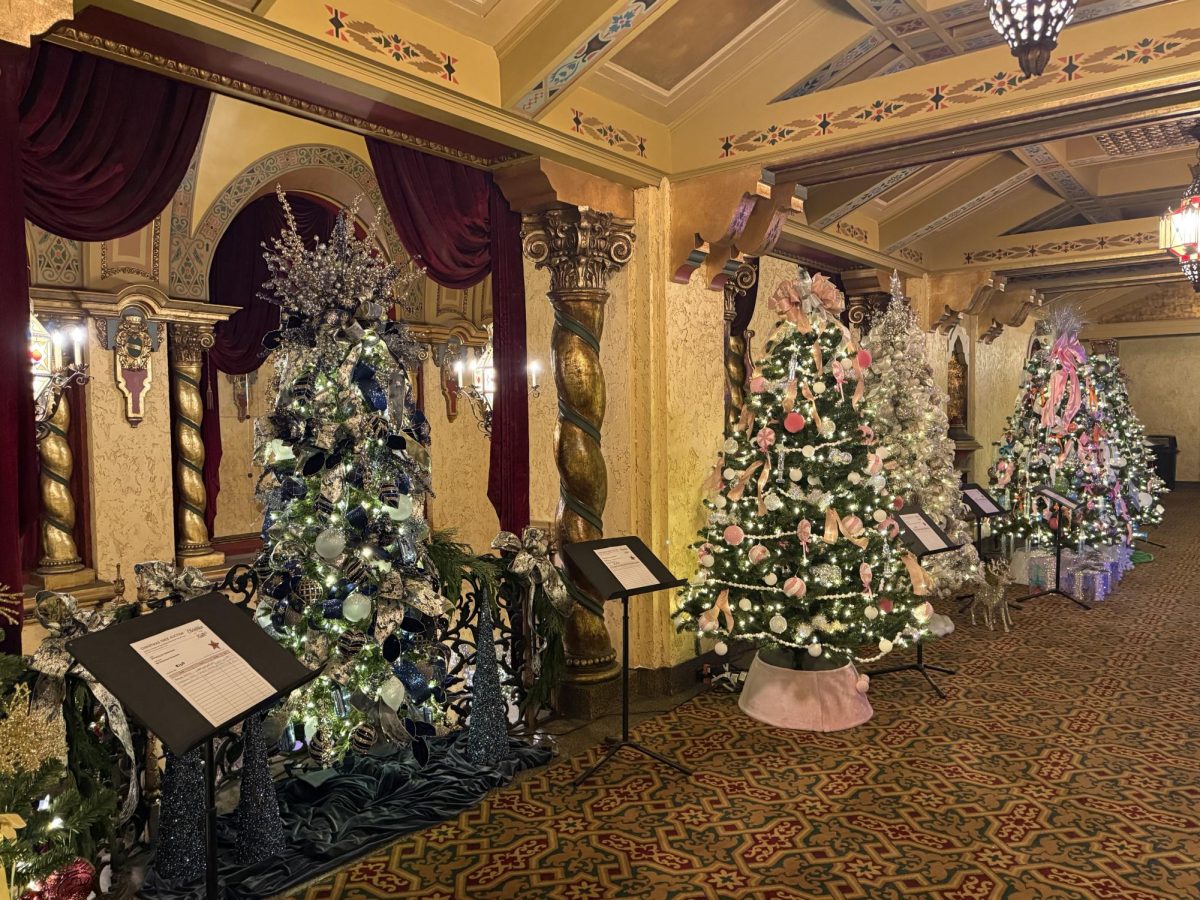 Christmas trees on display at the Keith-Albee for Christmas at the Keith.
