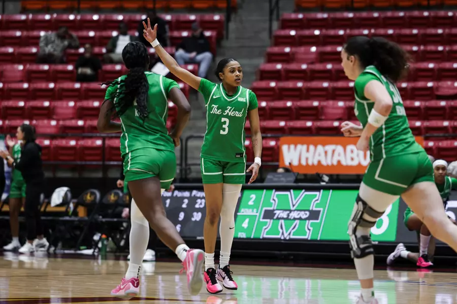 Marshall Women’s Basketball defeated ULM 82–75 on the road Friday, Jan. 23, despite travel disruptions caused by winter weather. (Courtesy of Will Meadows)