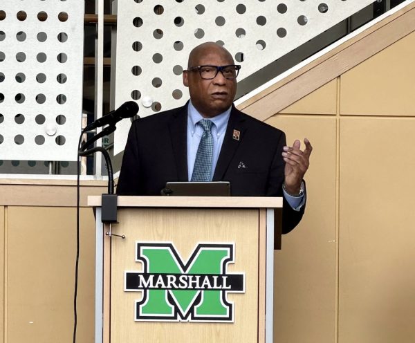 Professor Burnis Morris, director of the Carter G. Woodson Lyceum, spoke at the symposium.  